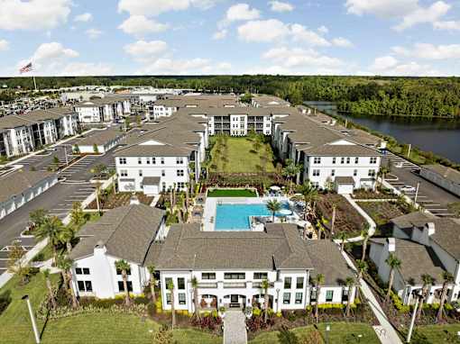 Drone Community View at Terrassa Luxury Apartments, St. Augustine, Florida