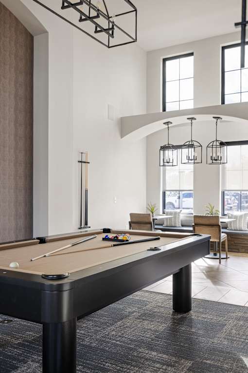 Billiards Table In Clubhouse at Terrassa Luxury Apartments, Florida