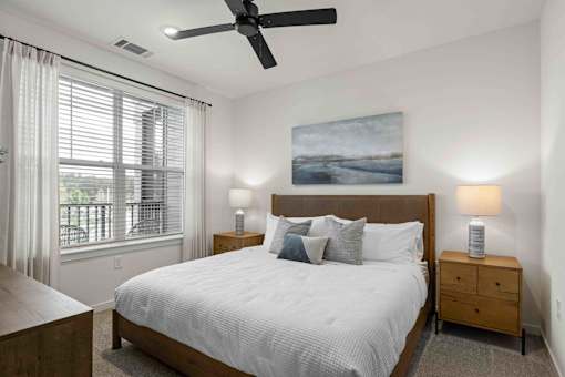 Comfortable Bedroom at Terrassa Luxury Apartments, St. Augustine, Florida