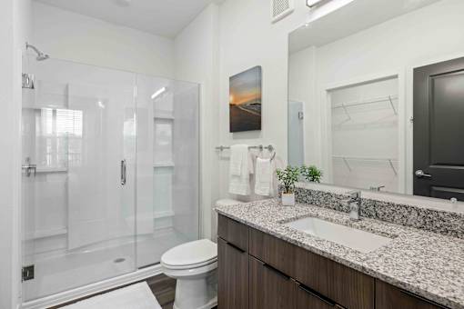 Modern Bathroom at Terrassa Luxury Apartments, St. Augustine, FL, 32084
