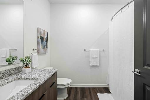 Spa Inspired Bathroom at Terrassa Luxury Apartments, Florida