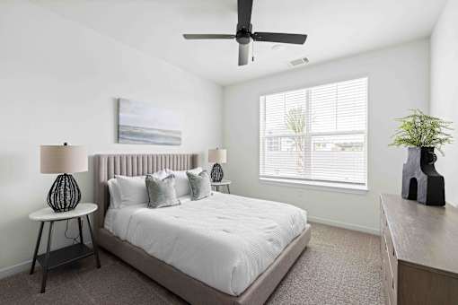 Comfortable Bedroom at Terrassa Luxury Apartments, St. Augustine, Florida