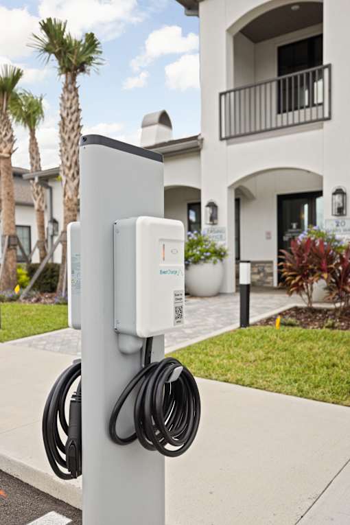 EV Charging Center at Terrassa Luxury Apartments, St. Augustine, Florida