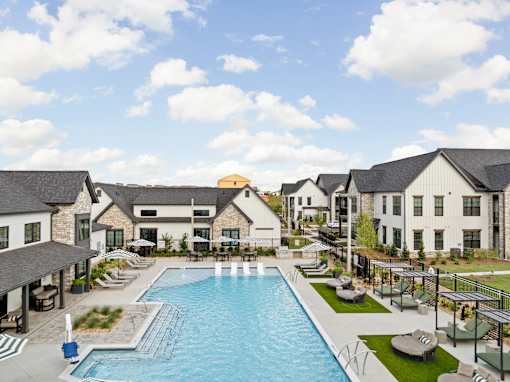 Pool Aerial View at The Levi Luxury Apartments, McDonough, 30253