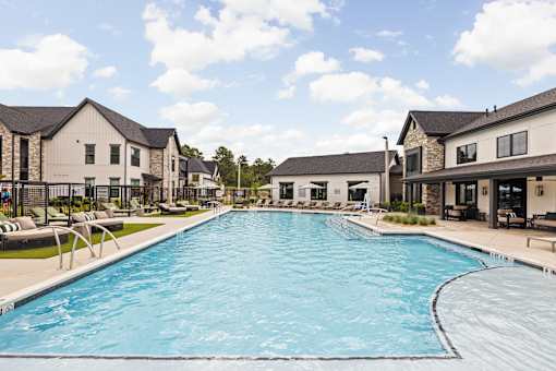 Sparkling Pool at The Levi Luxury Apartments, McDonough, Georgia