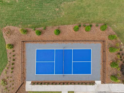 Aerial Tennis Court View at The Levi Luxury Apartments, Georgia