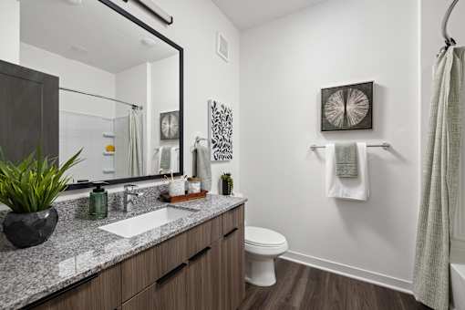 Modern Bathroom at The Levi Luxury Apartments, McDonough, GA