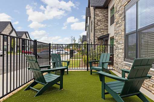 Outdoor Patio at The Levi Luxury Apartments, McDonough