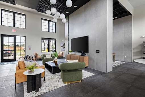 Lounge Area With TV at The Levi Luxury Apartments, Georgia
