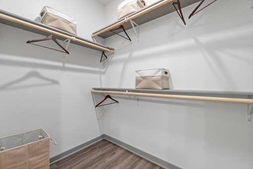 Spacious Closet at The Quinn Luxury Apartments, Pensacola, Florida