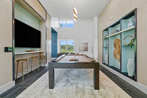 Billiards Table at The Quinn Luxury Apartments, Pensacola, 32526
