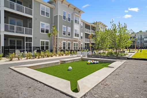 Bocce ball Court at The Quinn Luxury Apartments, Pensacola, 32526