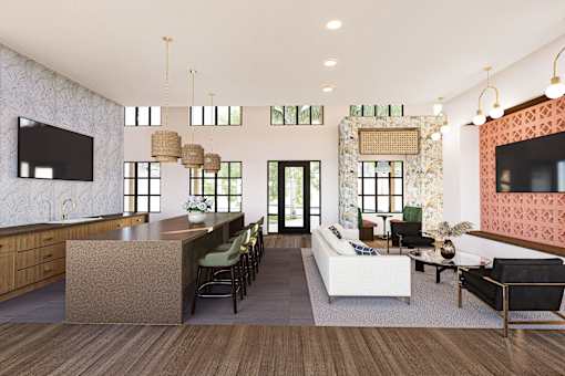 Living room with TV at Verity Luxury Apartment Homes Apartments, Vero Beach, FL 32960