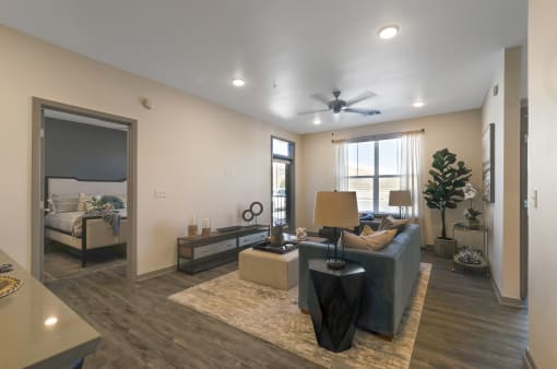 Living room at Upland Flats, Colorado Springs, CO, 80922