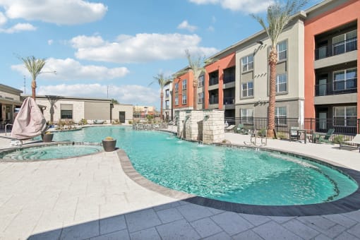 the swimming pool at The Maddox Luxury Apartment Homes, Buckeye Arizona  