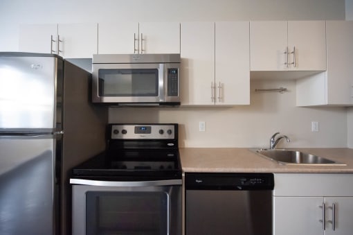 Kitchen Area at 300 Tache Apartment, Winnipeg, MB.