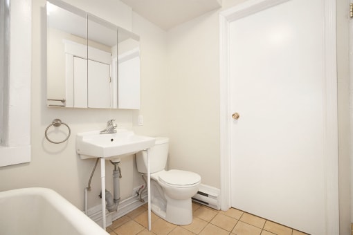 Bathroom at 980 Wolseley Apartment Suites