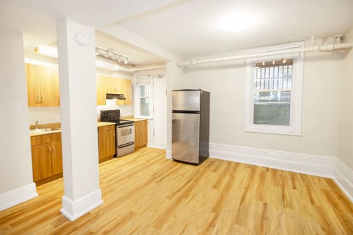 Kitchen at 980 Wolseley Apartment Suites