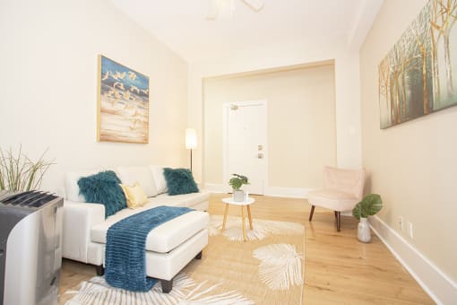 Living room at 105 Clarke Apartment Suites for rent in Manitoba