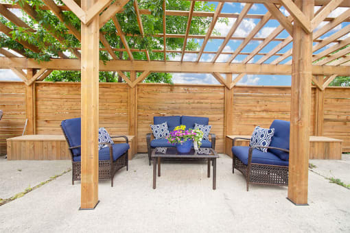 Patio Chairs at 1310 Archibald Apartments, Winnipeg, MB R2J 0Z4