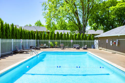 take a dip in our resort style pool at Chalet, Springfield, OR