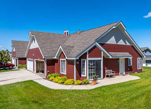 Exterior view of townhome