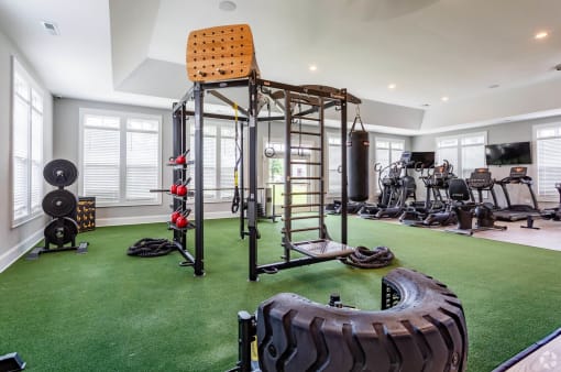 Fitness Room at The Retreat at Fuquay-Varina Apartments, North Carolina, 27526