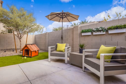 Private Backyard Sitting Area at Avilla Canyon, Phoenix, AZ 85085