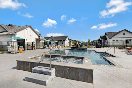 Resort Style Pool & Hot Tub at Avilla Vista Ranch, Liberty Hill, TX 78628