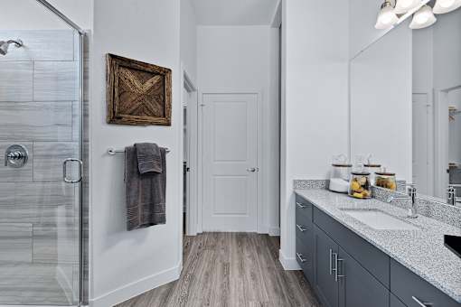Modern Bathroom at Avilla Berry Creek Highlands, Georgetown, TX 78633