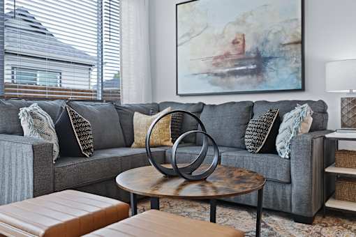Living Room Interior at Avilla Berry Creek Highlands, Georgetown, TX 78633