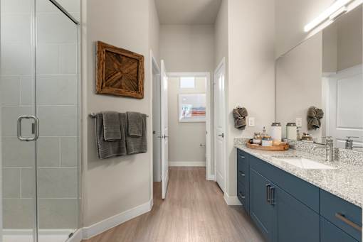 Modern Bathroom at Avilla Berry Creek Highlands, Georgetown, TX 78633