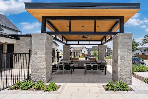 Outdoor Grilling Area at Avilla Berry Creek Highlands, Georgetown, TX 78633