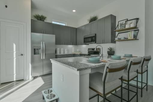 Gourmet Kitchen with Island at Avilla Vista Ranch, Liberty Hill, TX 78642
