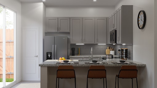 Gourmet Kitchen with Island at Avilla Boat Club, Fort Worth, TX 76179