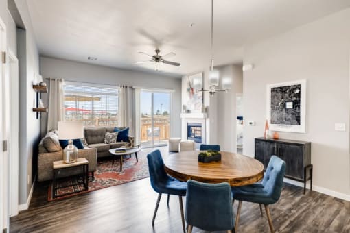 Dining Room & Living Room at Avilla Buffalo Run, Commerce City, CO
