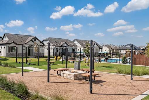 Outdoor Fire Pit at Avilla Railhead, Cleburne, TX 76033