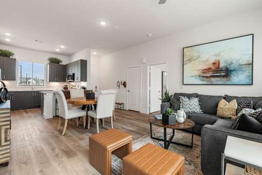 Modern Living Room at Avilla Rio Oaks Apartments, Liberty Hill, TX 78642