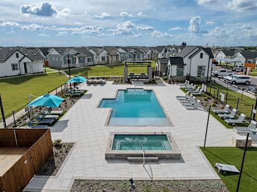 Resort-Style Pool & Hot Tub at Avilla Rio Oaks Apartments, Liberty Hill, TX 78642