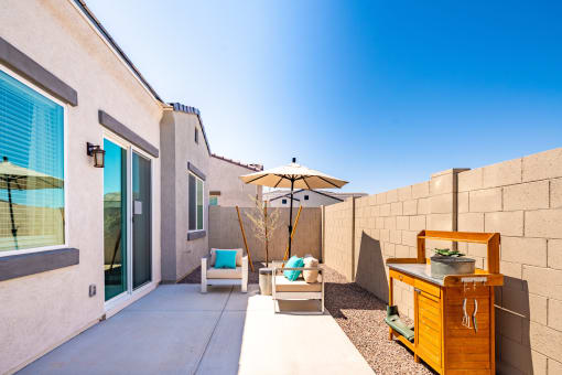 Private Backyard Sitting Area at Avilla Palomino, Glendale, AZ 85302