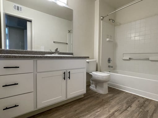 Bathroom With Bathtub at Sharlands Terrace Apartments, Reno, NV