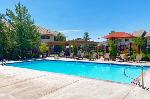 Pool View at Sharlands Terrace Apartments, Reno, Nevada