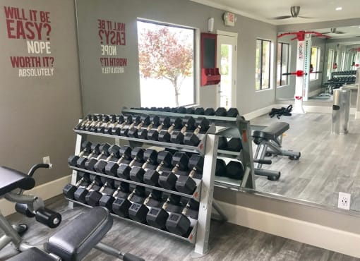 Free Weights at Sharlands Terrace Apartments, Nevada