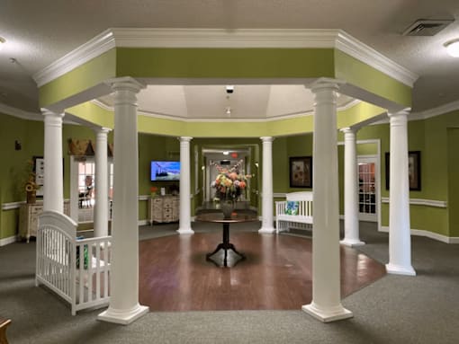Senior Care Facility Entrance at Spring Arbor of Greenville