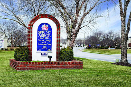 Apartment Community Entrance at Spring Arbor of Greenville in Greenville, NC