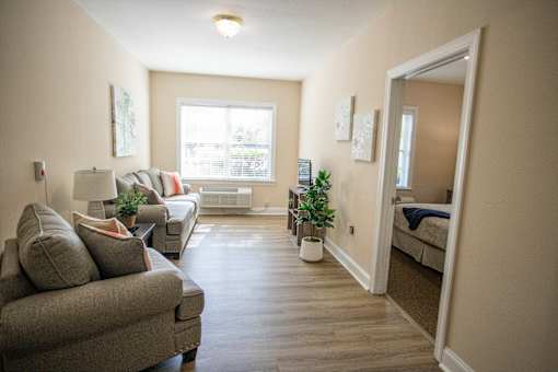 Modern Living Room at Spring Arbor of Williamsburg in Williamsburg, VA