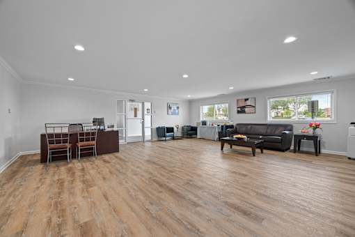 Spacious open concept living and dining area at Fox Run Apartments, Illinois, 60174
