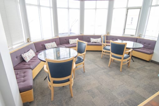 large common area for friendly interactions brightly lit by natural light