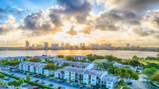 a sunset at Bella Lago Vista, West Palm Beach, FL, 33401