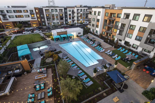 a view of the pool at residence